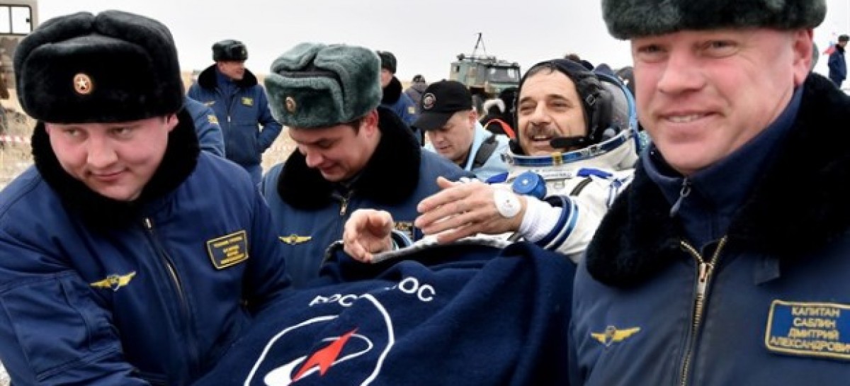 US, Russian astronauts return to earth after almost one year in space