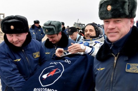 US, Russian astronauts return to earth after almost one year in space