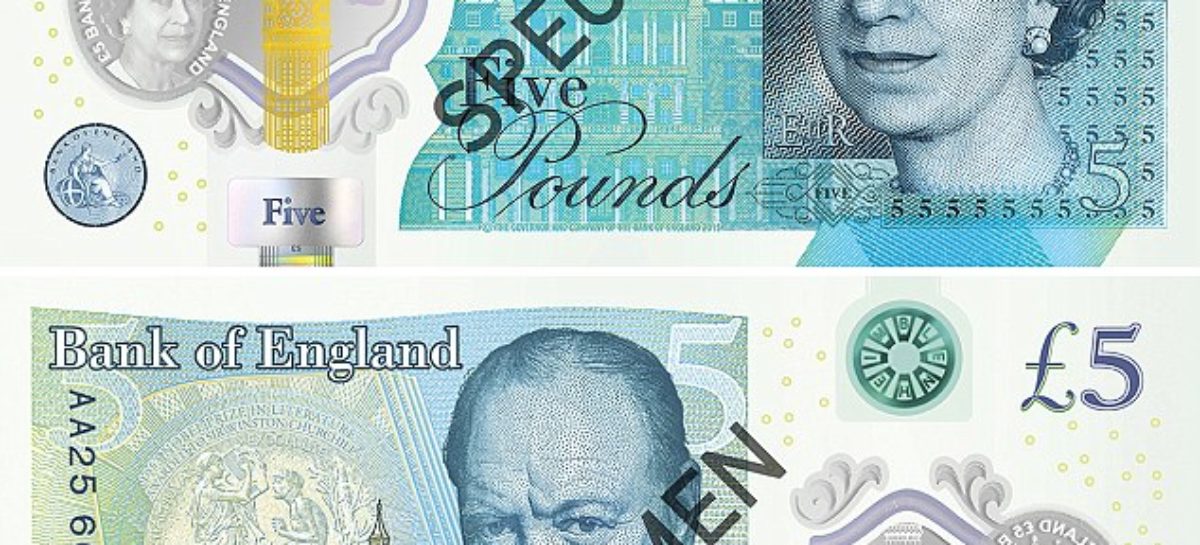 Bank of England’s new 5-pound note features Churchill