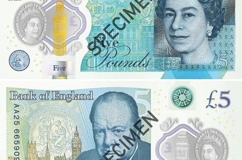 Bank of England’s new 5-pound note features Churchill