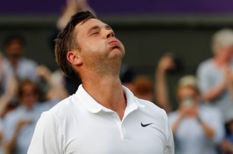 Tennis teacher ranked 772nd wins at Wimbledon; Federer next