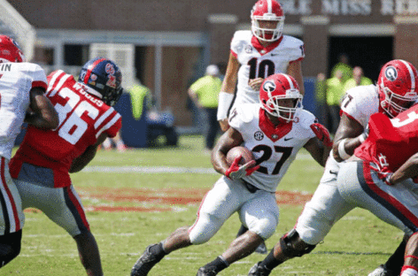 Georgia’s Nick Chubb plays against Tennessee