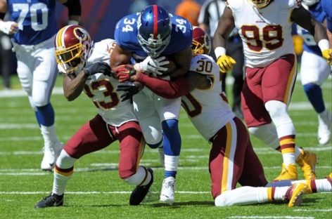 Hopkins’ 5th field goal gives Redskins 29-27 win over Giants