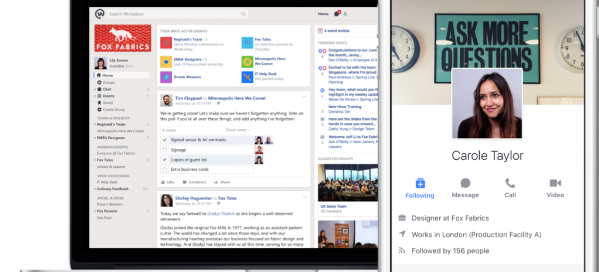 Facebook launches Workplace, a business version of Facebook