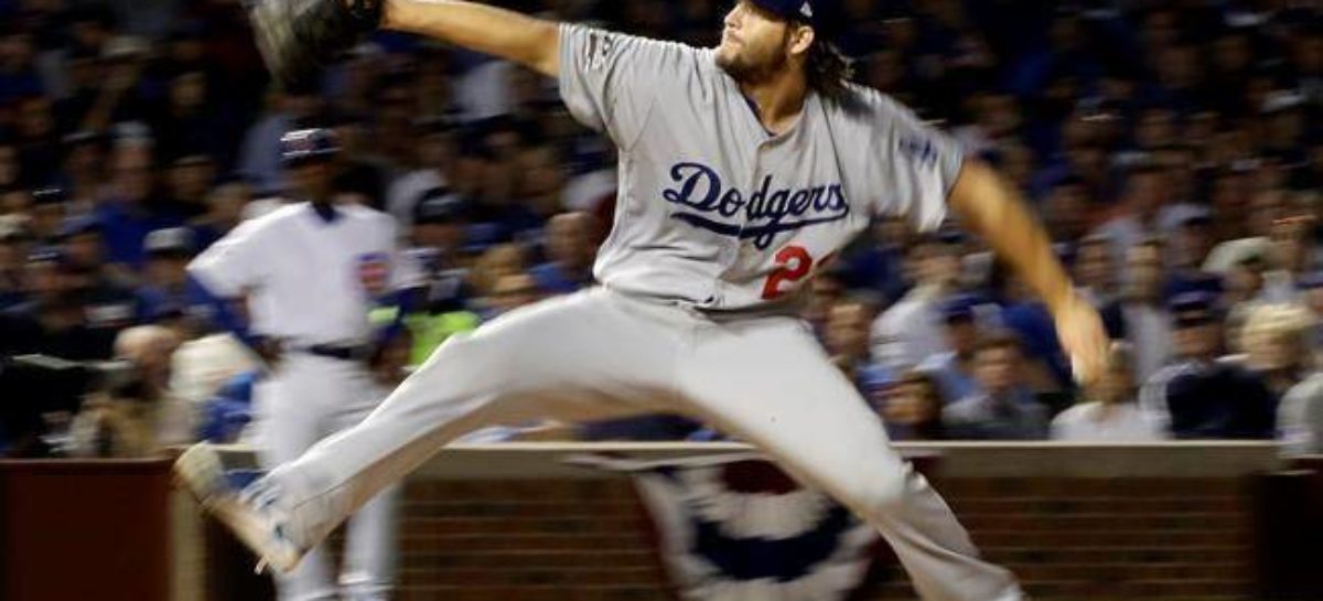 Kershaw’s pitching gem pulls Dodgers even with Cubs