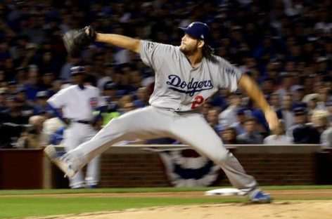 Kershaw’s pitching gem pulls Dodgers even with Cubs