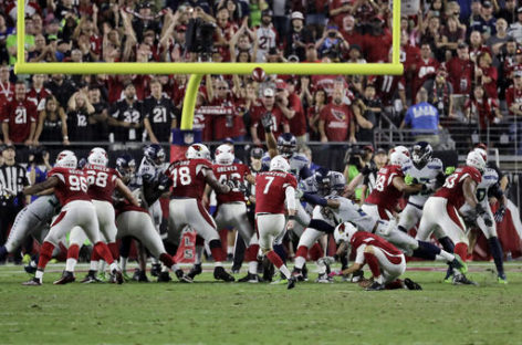 Kickers miss short field goals, Seahawks, Cards tie 6