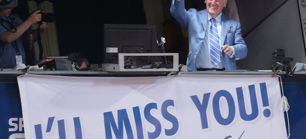 Scully calls final game in Hall of Fame broadcasting career