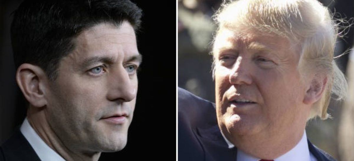 Ryan plugs GOP campaign agenda, but no mention of Trump