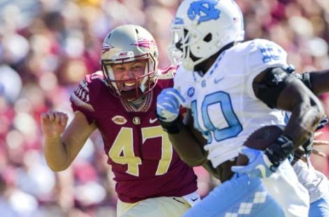 UNC kicker Nick Weiler does tomahawk chop after winning field goal