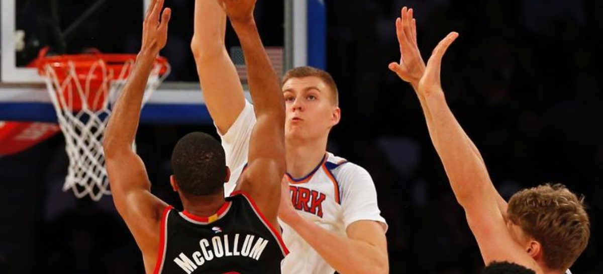 Porzingis, Rose help Knicks edge Blazers, 107-103