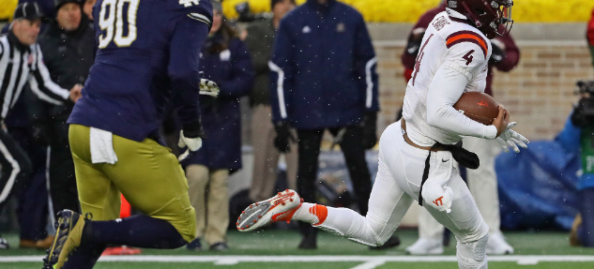 Evans rallies Virginia Tech to 34-31 victory over Notre Dame