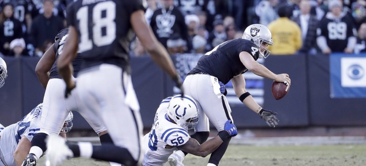 Raiders Lose Carr in Victory Over Colts