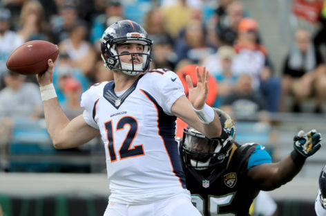 Broncos rookie quarterback Paxton Lynch to start against Jaguars Sunday morning