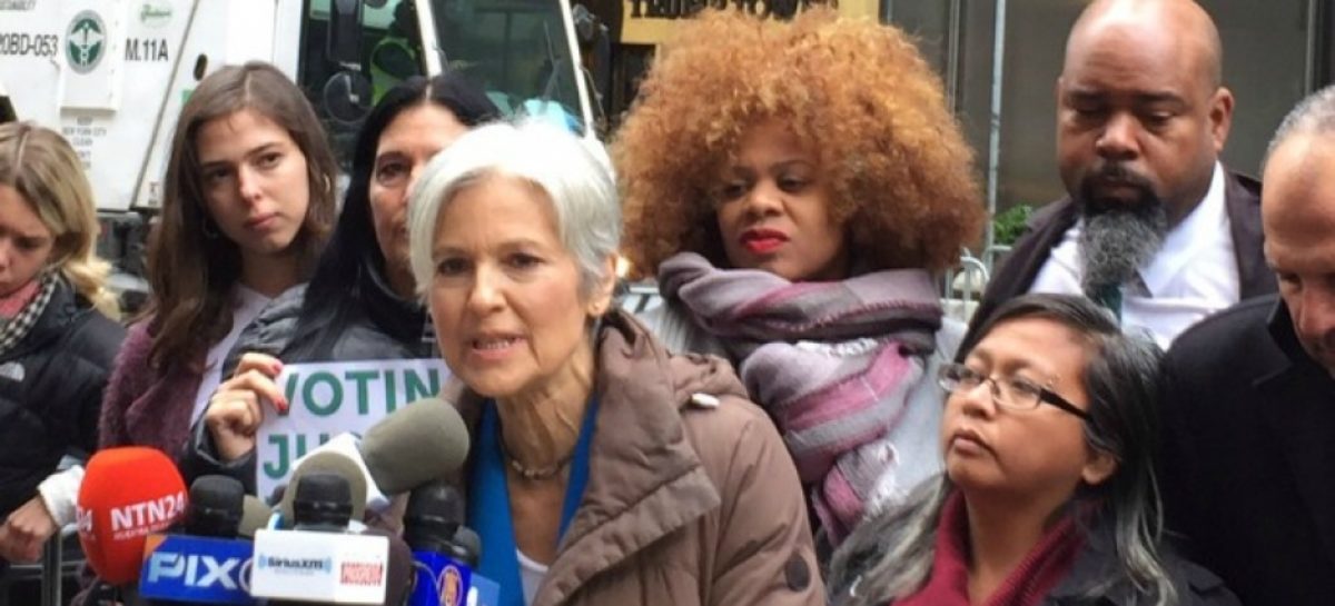 Stein explains recount push outside Trump Tower