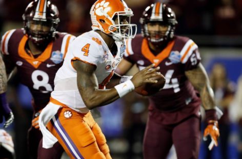 Watson accounts for 5 TDs, Clemson beats Virginia Tech 42-35