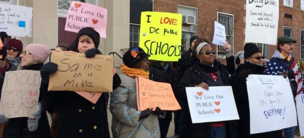 Betsy DeVos Turned Away From School by Protesters Yelling ‘Shame’