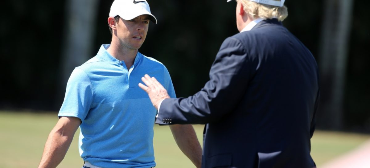 President Trump plays round of golf with Rory Mcllroy in Florida