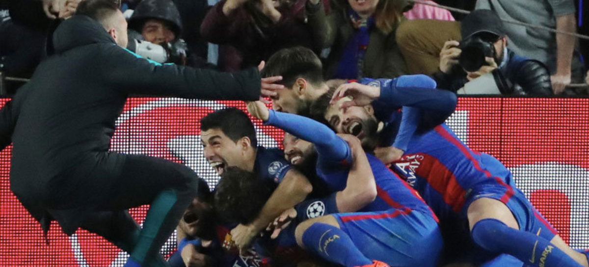 Fan Swims In Dirty Gutter To Celebrate Barcelona’s Historic Win Against PSG