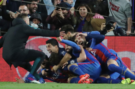 Fan Swims In Dirty Gutter To Celebrate Barcelona’s Historic Win Against PSG