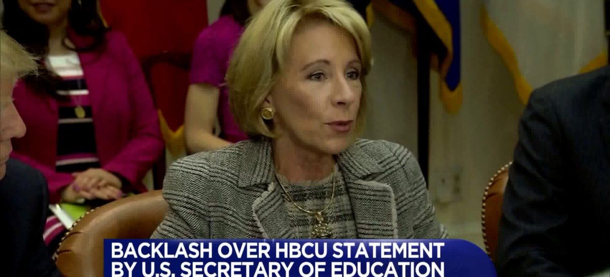 DeVos statement on black colleges sparks uproar