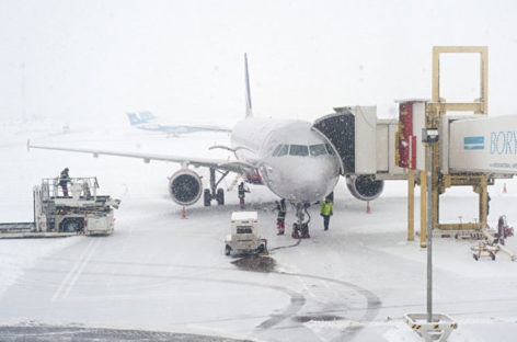 Northeast snowstorm causes flight cancelations and delays