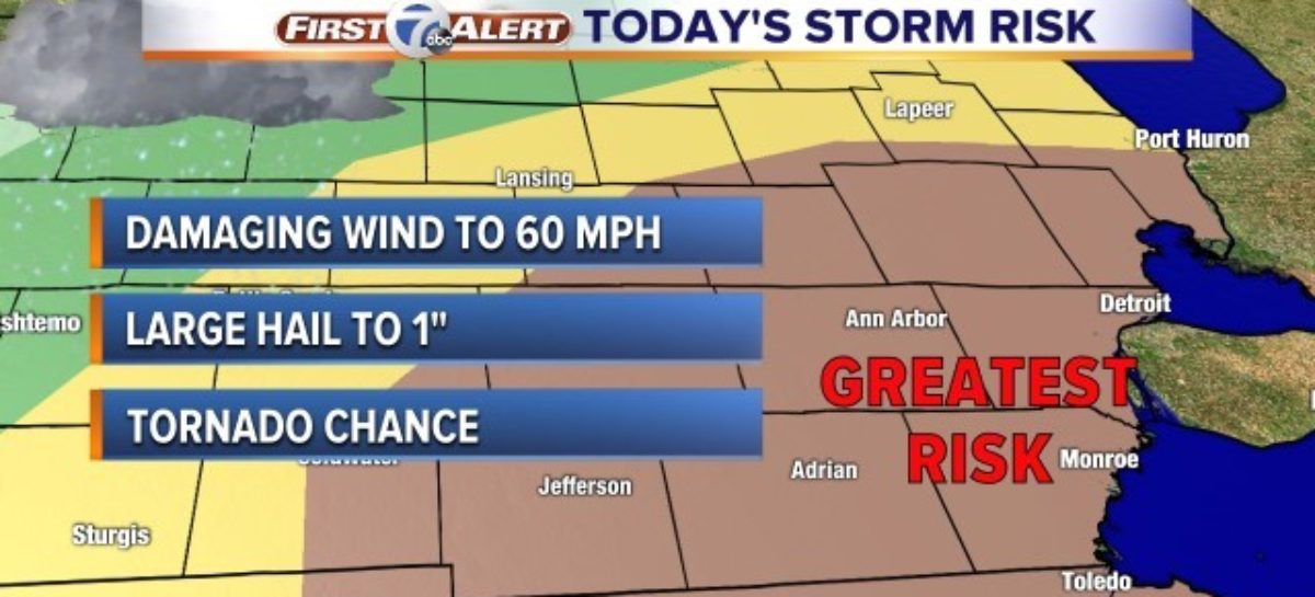 Wednesday forecast: Severe storms late this afternoon/evening