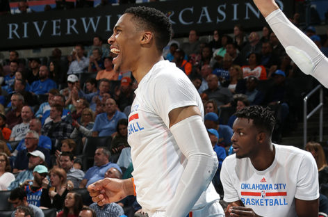 Westbrook ties triple-double mark; Thunder top Bucks 110-79