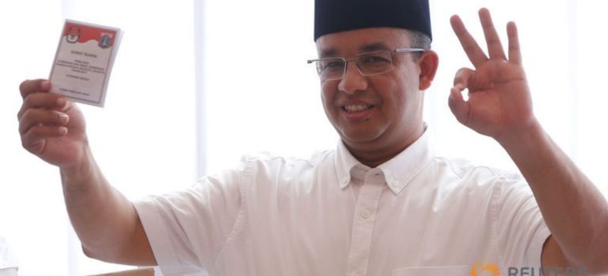 Muslim Jakarta governor candidate ahead in election, early count shows