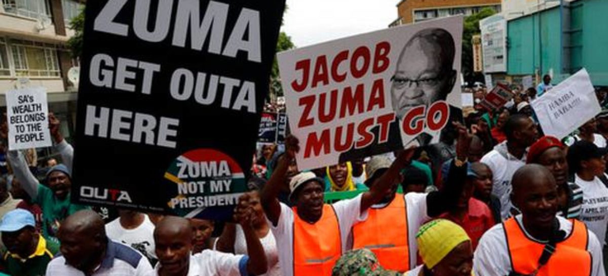 South Africans gather for nationwide protests against Zuma