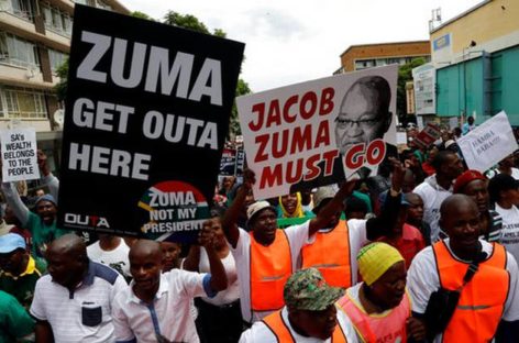 South Africans gather for nationwide protests against Zuma