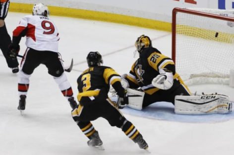 Bobby Ryan lifts Senators past Penguins in OT in Game 1