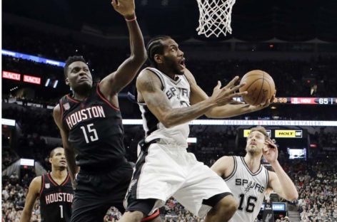 Spurs overcome Leonard injury, Harden to beat Rockets in OT