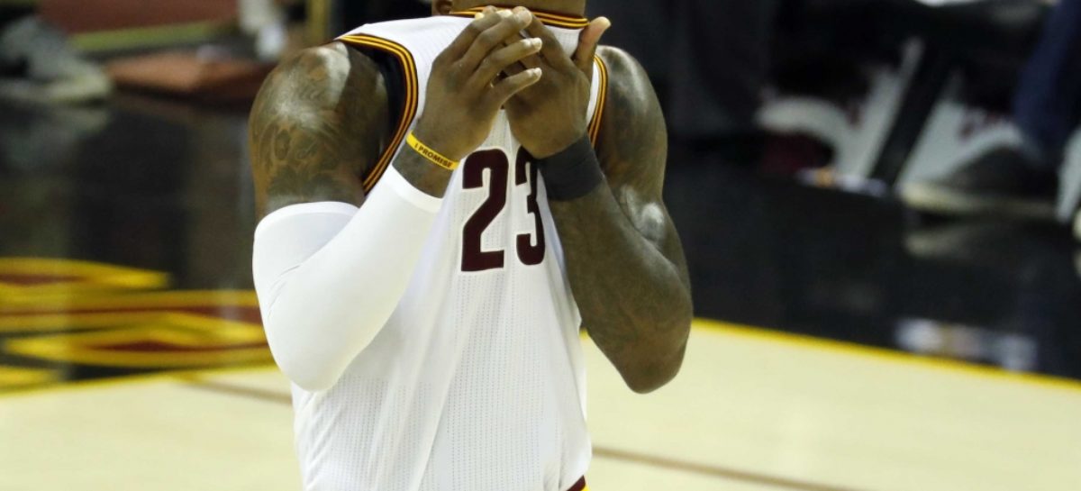 LeBron Struggles, Exchanges Words with Fan After Game 3 Loss