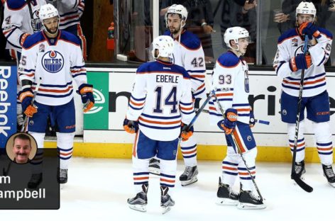 Oilers eliminated from National Hockey League playoffs with loss to Ducks