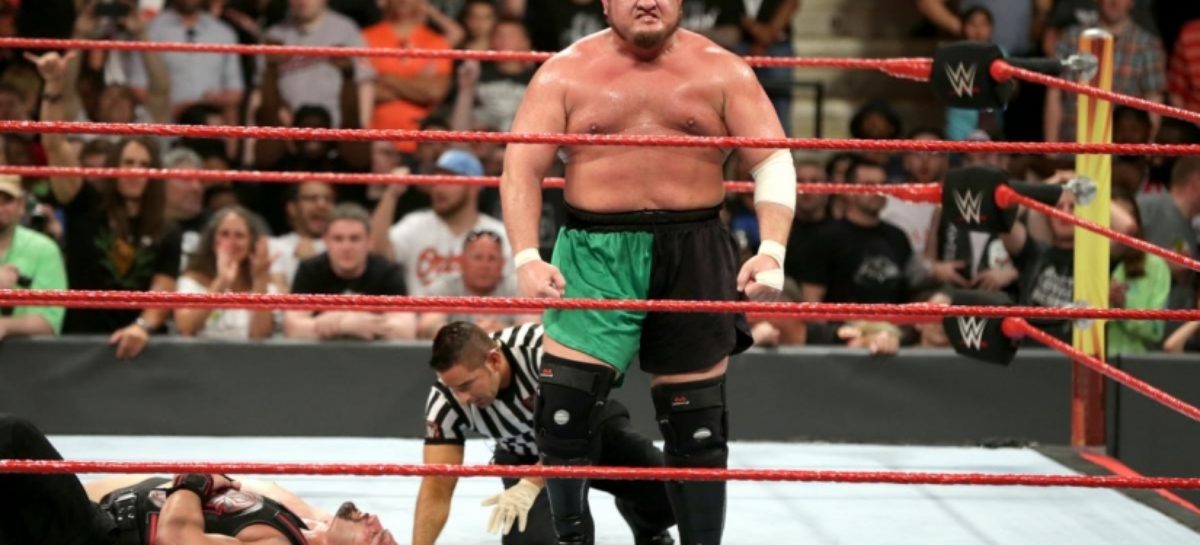 Samoa Joe chokes out Paul Heyman on WWE RAW