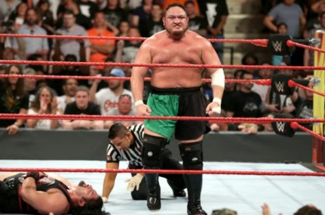 Samoa Joe chokes out Paul Heyman on WWE RAW