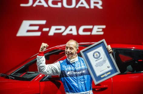 Jaguar marks E-PACE launch with barrel-roll Guinnness World Record