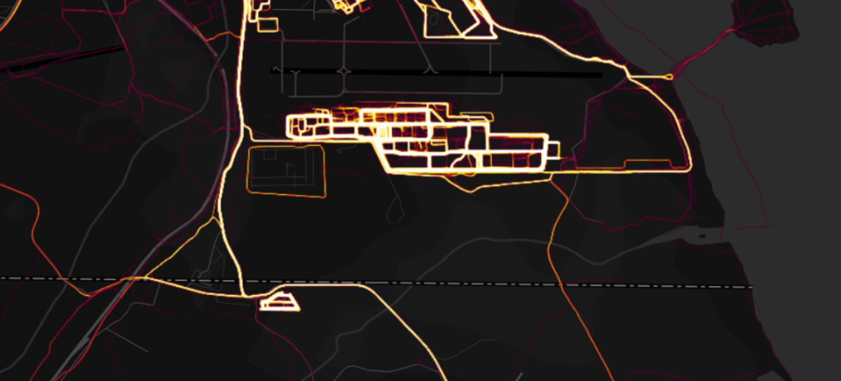 Strava’s heat map may reveal the location of secret military bases