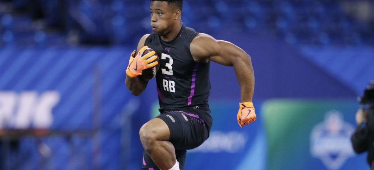 Saquon Barkley jumps through the roof at the Combine