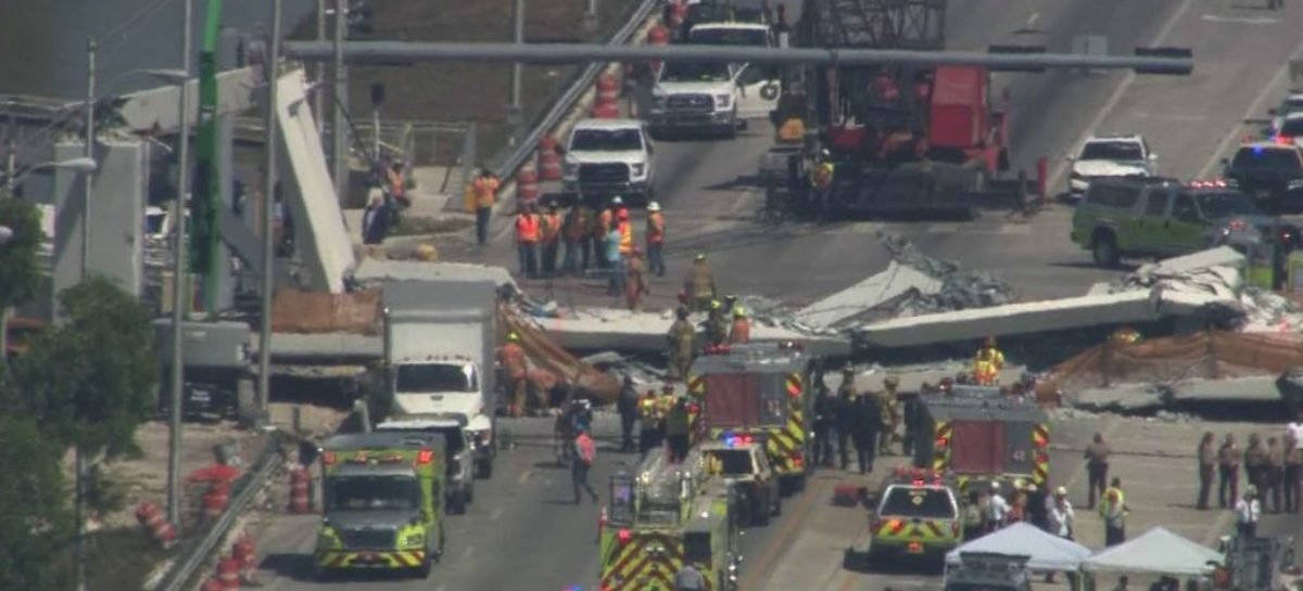 At least 6 dead in collapse of Miami college pedestrian bridge