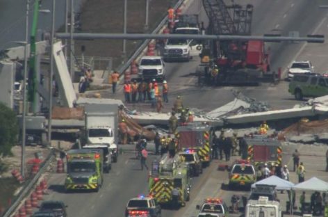 At least 6 dead in collapse of Miami college pedestrian bridge