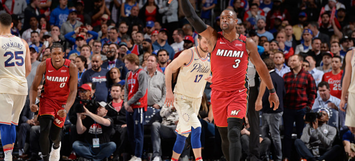 Wade leads Heat to 113-103 road win, ties series with 76ers